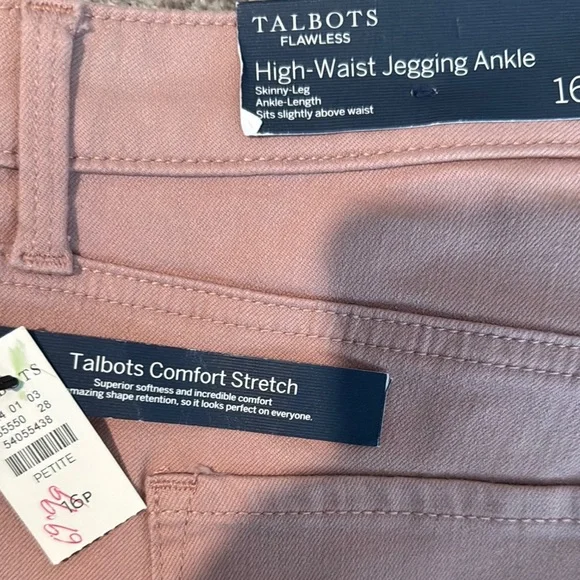Talbots Flawless high waist slimming tan Jeans 16P NWT - Picture 7 of 7